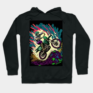 Dirt Bike Comic Book Style Hoodie